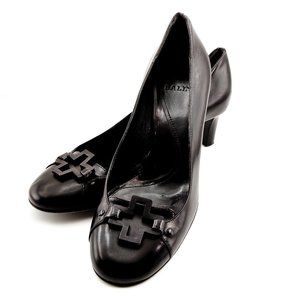 Bally Womens Shoes, Size 35EU/4.5-5 US, Black Leather Womens Low Heels